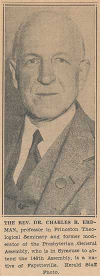 Dr. Charles Rosenbury. Erdman